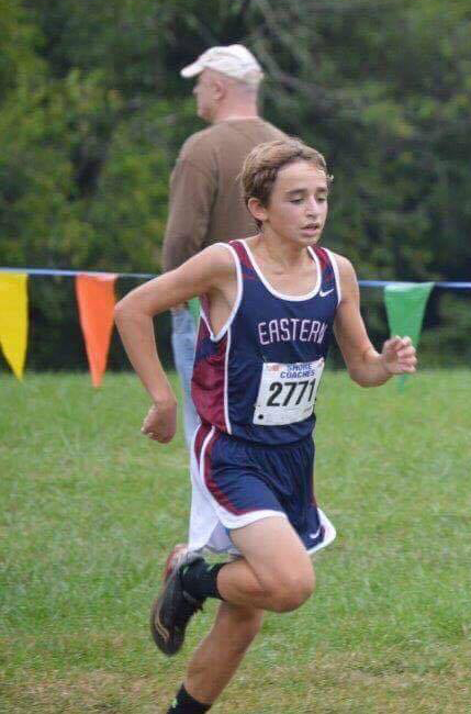 Alex Andrews leads the way in cross country