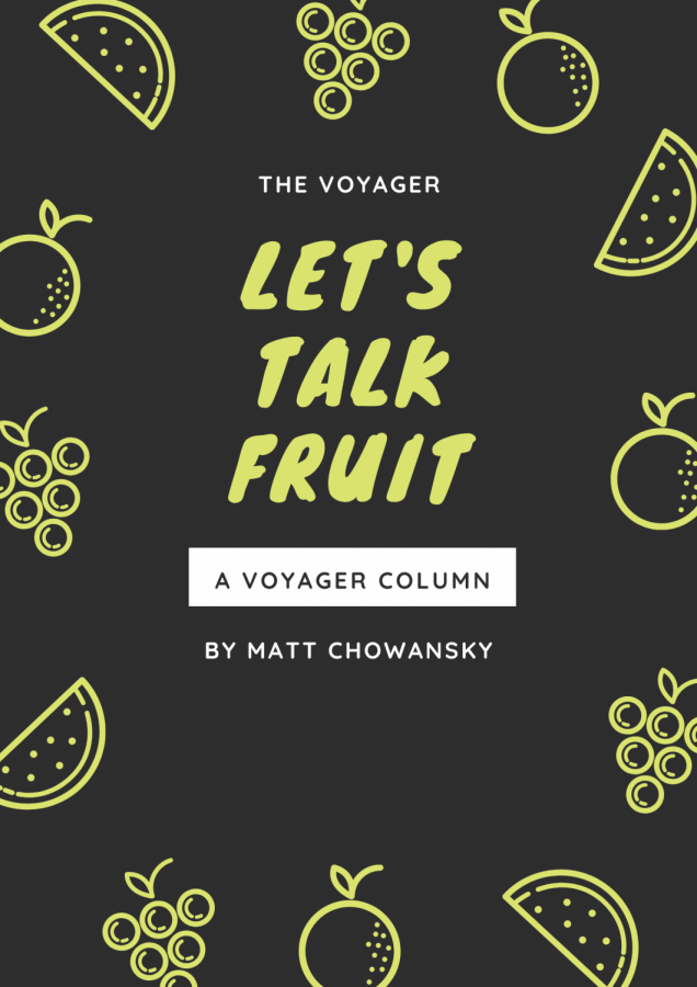 The official cover art for ENOUGH OF COVID, LETS TALK FRUIT. Photo by Matt Chowansky