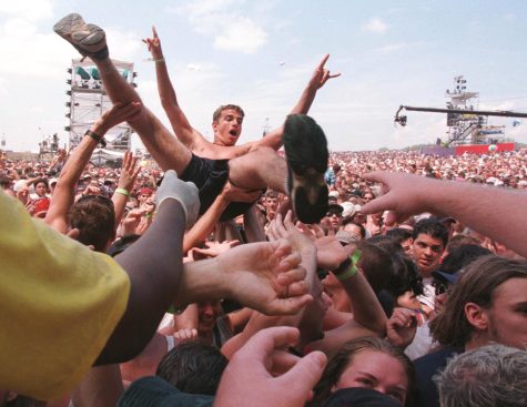 Mosh pit in front of the East Stage Woodstock 99