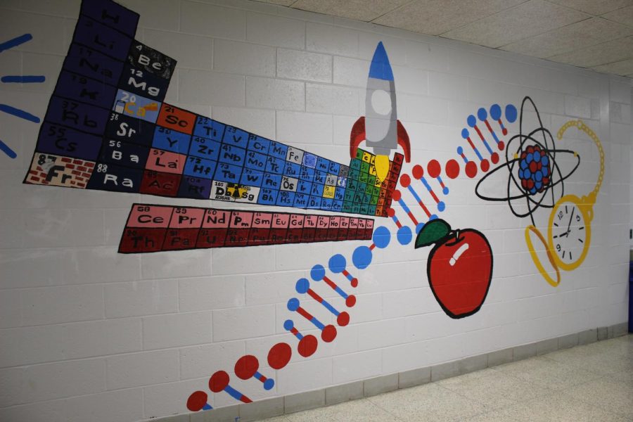 Science mural designed by King Meulens 23 and painted by Ava Cipollono 24 and NAHS members
