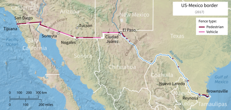 The U.S.-Mexico border stretches 1,951 miles from the Pacific Ocean to South Texas.
