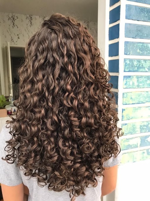 The curls of a girl.