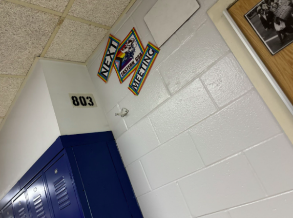The Eastern GSA logo above room 803 welcomes visitors in 