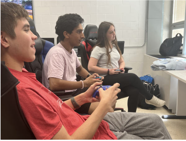 The Smash Bros. team playing against one another. 